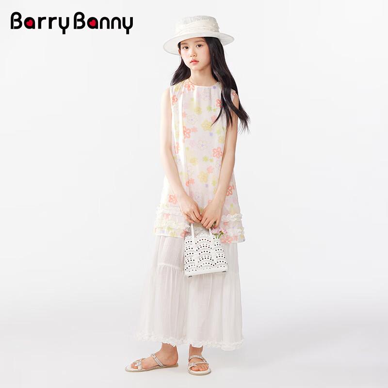BARRY BANNY Girls' Sleeveless Floral Midi Dress