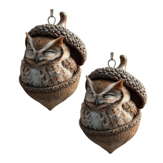

Лесные животные Желуди Украшения Акриловые Уютные Шишки Животные Рождественское украшение 2D Лесное существо Подвесное украшение Деревенский Домашний декор для Owl