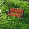 OUNONA Miniature Park Bench Model 3.66 x 2.24 x 1.77 inches Handmade Tabletop Decoration Mini Furniture Dollhouse Accessory Small Garden Bench