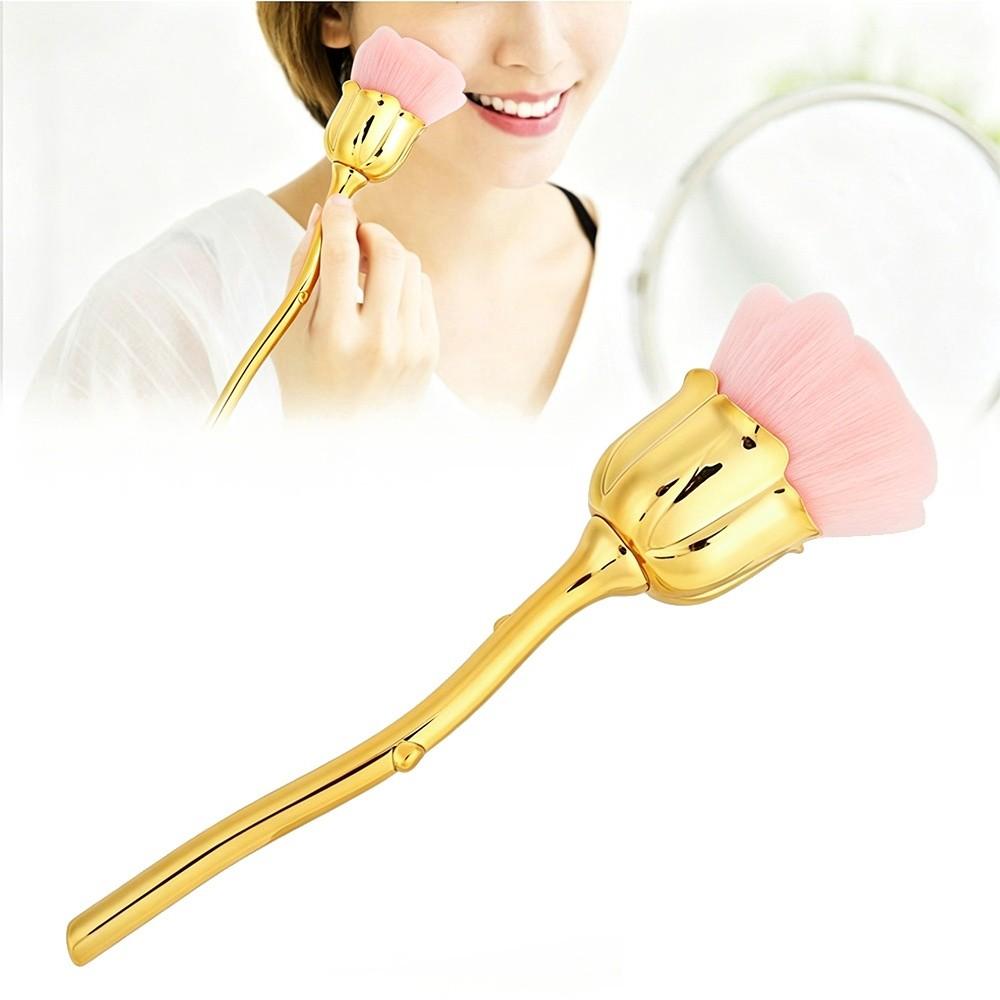 Rose Shape Design Nail Dust Brush Multifunctional Manicure Brush For Beauty Manicure