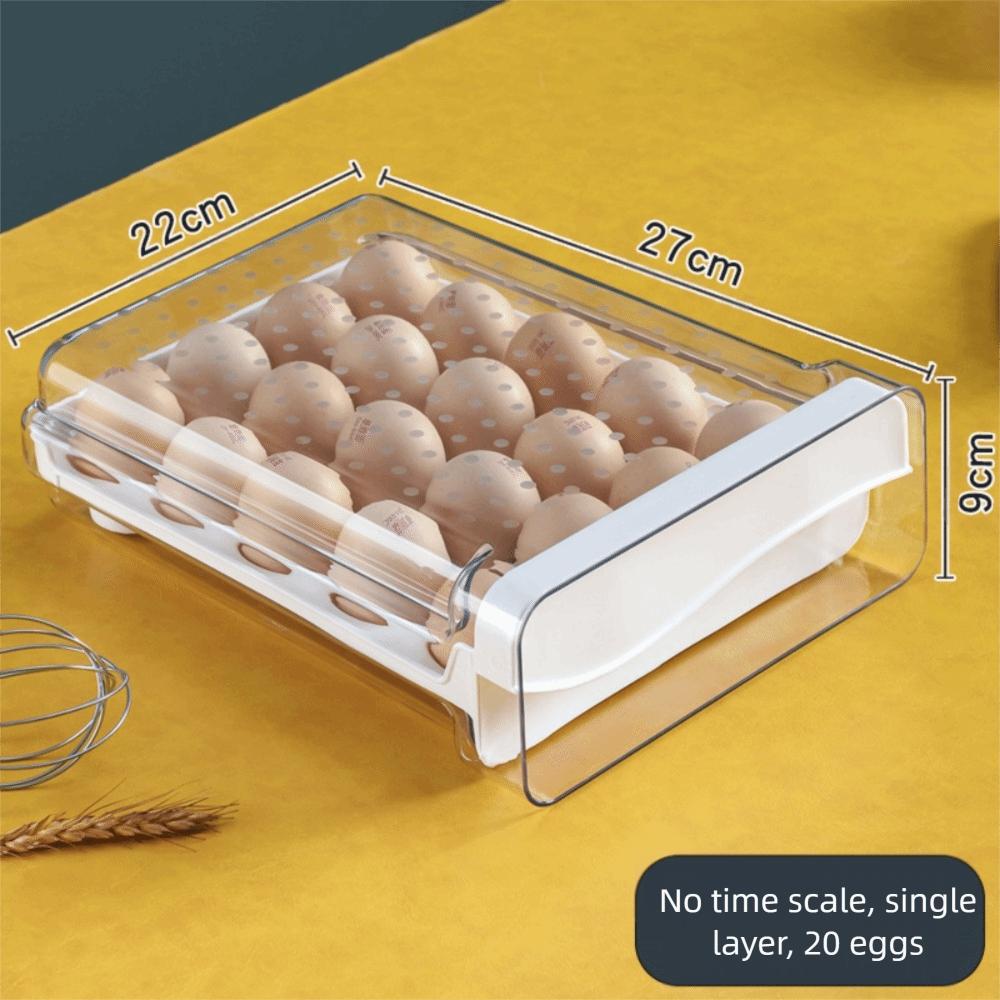 Space Saving Egg Fresh Storage Box Large Capacity Drawer Style Egg Storage Box  Food Preservation