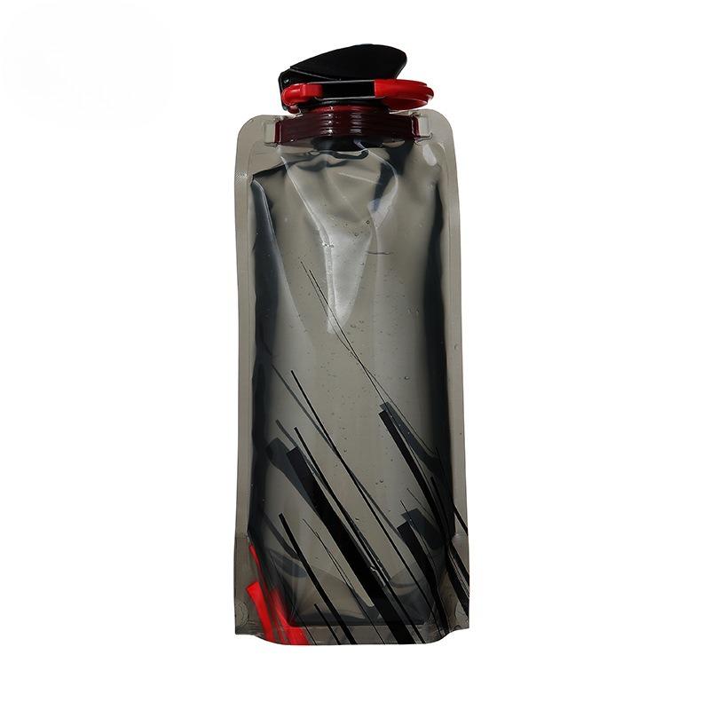 Outdoor Cycling Sports Water Bottle, 700ml Mountaineering Portable Water Cup, PE Plastic Folding Water Bag, Gift Promotion