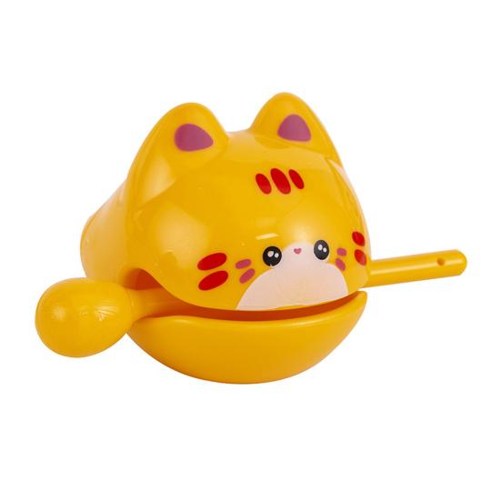 

Cartoon Cat Wooden Fish Toy with Mallet Stress Relief Meditation Temple Block Calming Zen Drum Percussion Instrument Toy Birthday Gift
