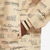 Jordan All Over Print Letter Versatile Stand Collar Single Breasted Long Sleeve Jacket Men Jacket Orange DX9739-252