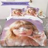 Taylor Swift Pattern Bedding Uilt Set Uilt Cover Pillowcase Home Decoration Birthday Gift (1 * Duvet Cover + 2 * Pillowcase Without Core)