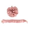 Heatless Bun Hair Styling Kit Cloth Portable Soft Satin Heatless Curler for Sleeping Long Hair Dusty Pink