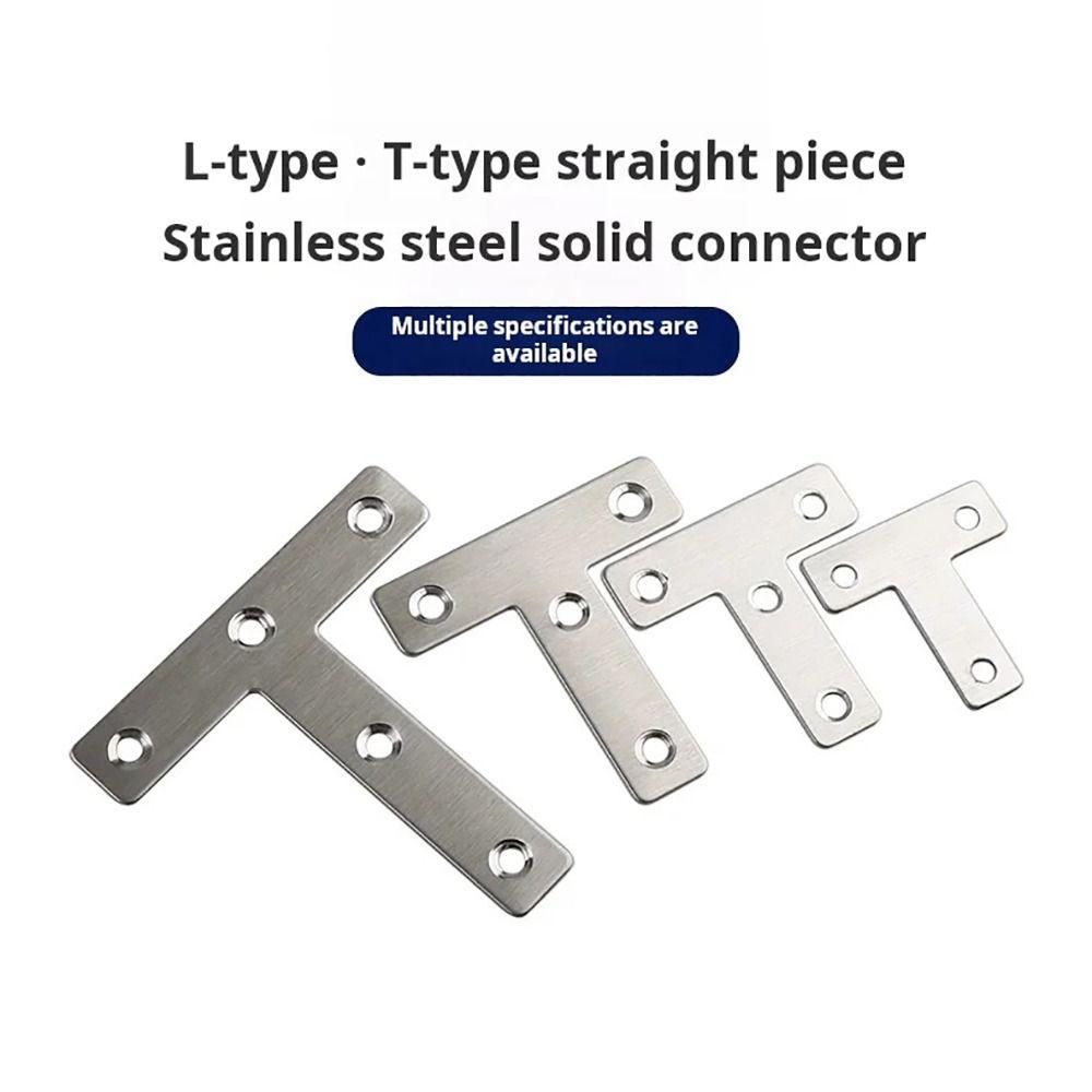 10Pcs 90° Right Angle Connection Plate 40/50/60/80mm Corner Bracket Hardware Accessory