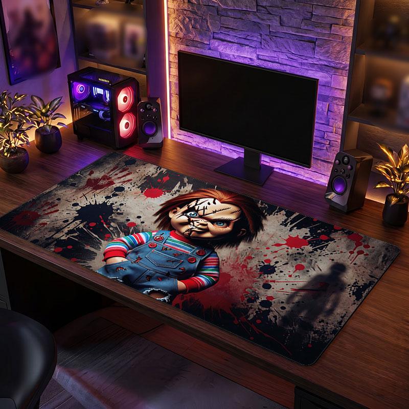 Big Mouse PadChild's Play Chucky Tiffany Extended Soft Desk Mat Gaming Office Computer Table Decor Mat