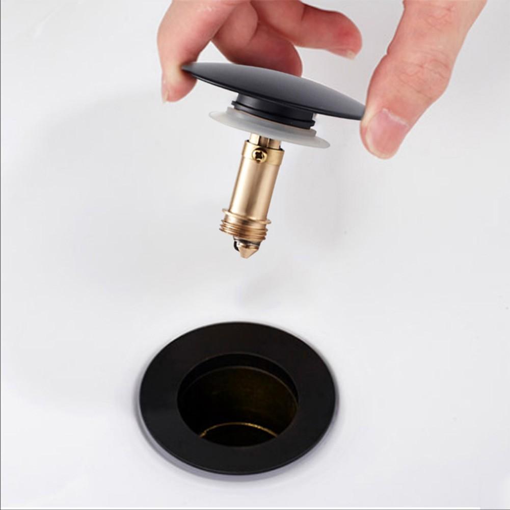 Scarico a Click-Clack Nero Opaco per Lavabo da Bagno 66mm Sostituzione