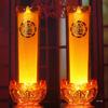 LED Guanyin Crystal Offering Lamp - Simulated Flame, Electronic Candle for God of Wealth, Battery-Powered, Everlasting Buddha Light.