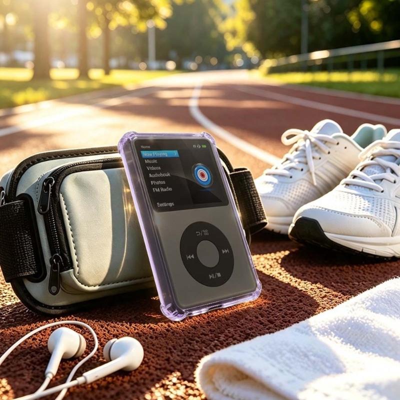 Flexible Cover for Digital Music Player with Headset Port Openings, Corner Guards and Carry Lanyard for for Innioasis Y1 Shell