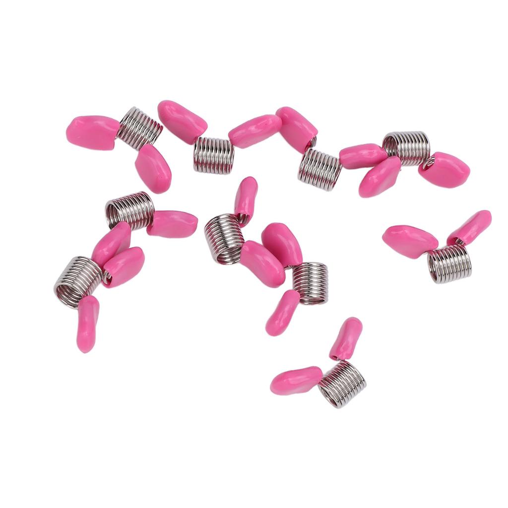 10KS Stoperů na korálky Závitové svorky Pružiny pro výrobu šperků s gumovým náprstkem pro navlékání