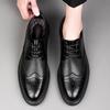 2024 Genuine Leather Mens Shoes High Quality British Mens Oxford Casual Shoes Business Formal Shoes Suit Gentleman Dress Office