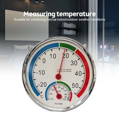 1 Pcs Mini Indoor Thermometer Hygrometer Analog 2 In 1 Temperature Humidity Monitor Gauge for Home Room Outdoor Offices