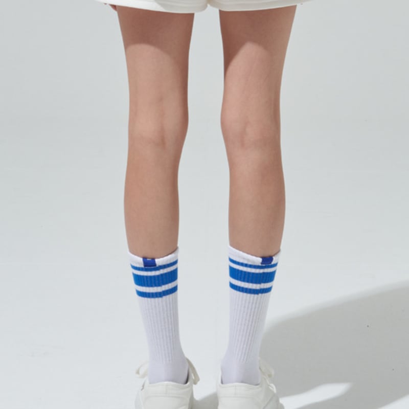 BLUDOT Blue 3-Stripe Knee Socks_WH