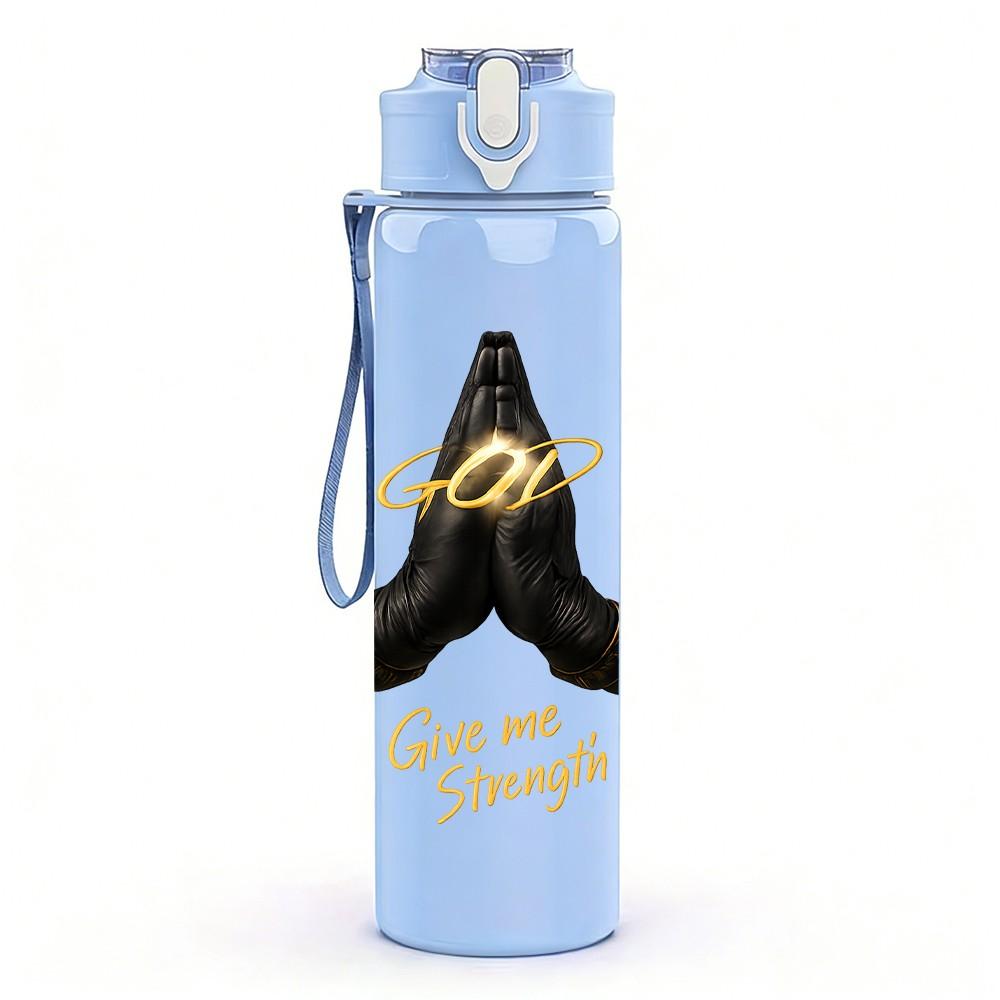 1PC Go For It Boot Graphic 750ml Color Plastic Sports Water Bottle Leakproof Flip Straw Lid Suitable for Sports Office Home Use