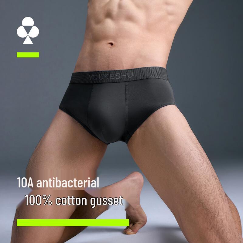 

Youkeshu Men s Antibacterial Breathable Low-Rise Briefs XL