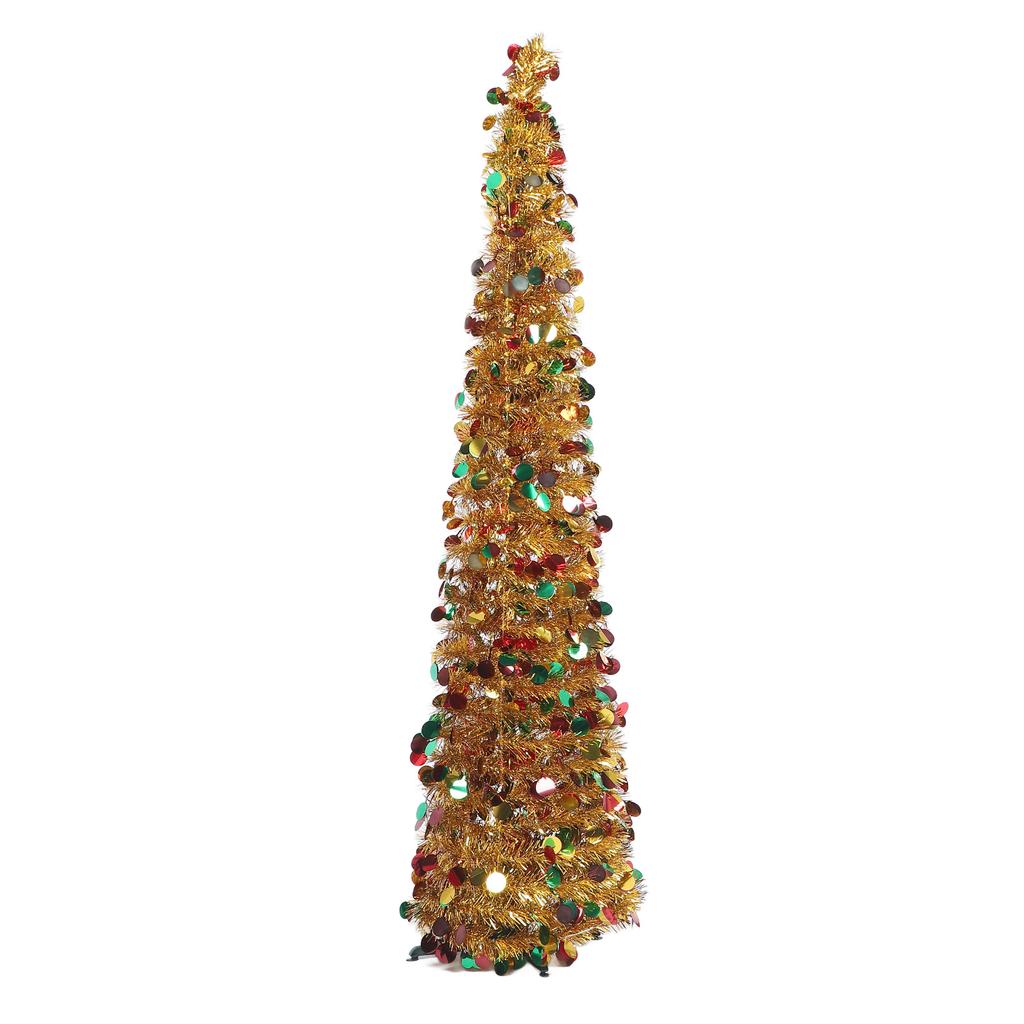 1,5m PET Faltbarer Künstlicher Weihnachtsbaum Pailletten Up Weihnachtsbaum für Heim-Feiertagsdekoration