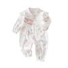 Baby Girls' French Style Cotton Bodysuit with Bow, for Spring and Autumn