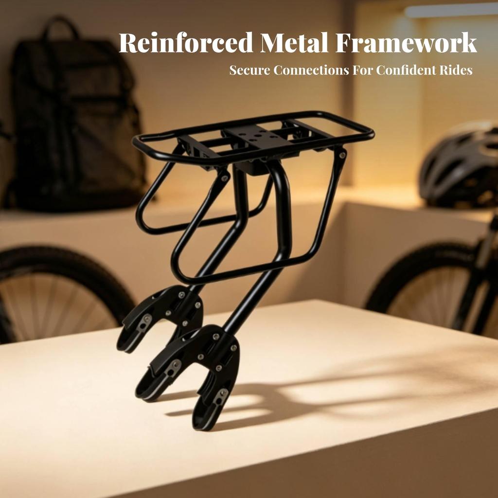 Rear Two-Wheel Rack with Side Supports Heavy-Duty Cargo