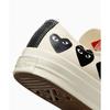 Comme des Garçons PLAY x Converse Chuck 70 Low Multi Heart - Mliečna Čierna Unisex Tenisky Krémová Egret A08150C