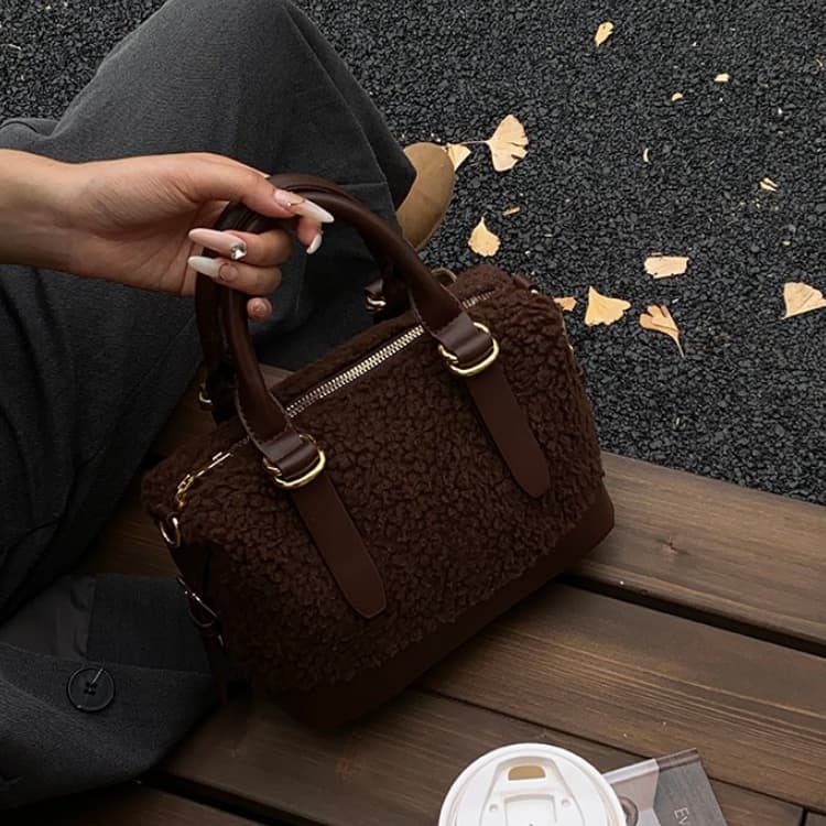 Damen Plüschtasche Schulter Schräg Umhängetasche