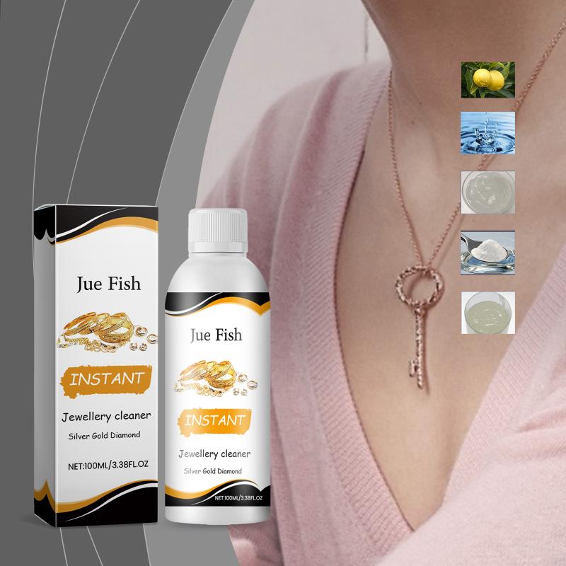 Jewelry Cleaner Solution 100ml for Gold Silver Rings and Watches Powerful Polishing Removes Dirt for Ultrasonic Cleaning Uses