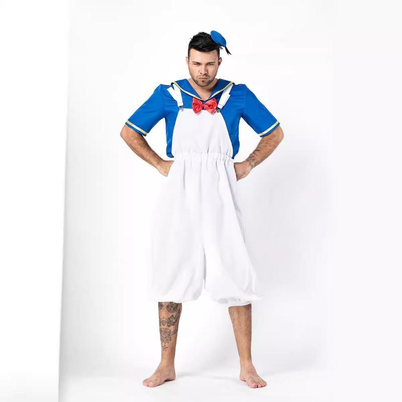 New Adult Children's Cute Little Duck Sailor Suit, Navy Duck Cartoon Animation Parent-child Suit