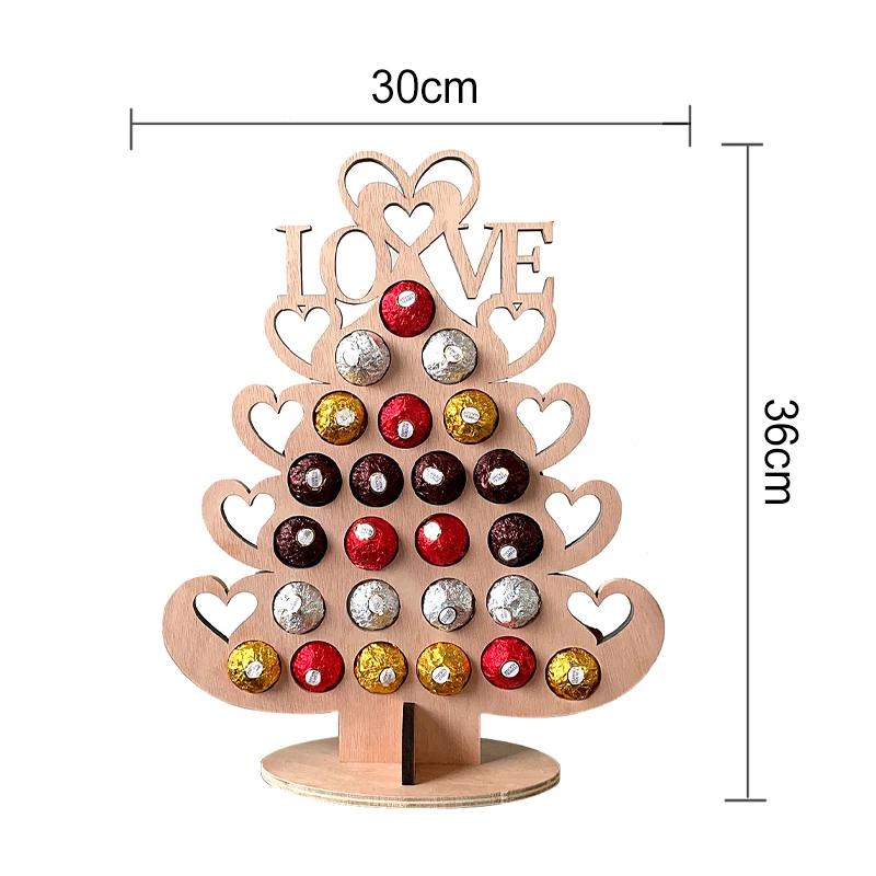 Valentine's Day Wooden Advent Calendar Chocolate Holder Countdown Calendar For Valentine's Day Love Countdown Calendar 2026