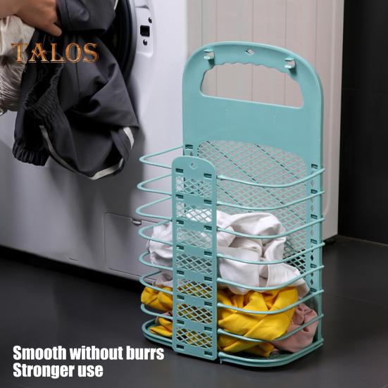 Foldable Dirty Clothes Basket Wall-Mounted Laundry Hamper Large Capacity Hollow Design Dirty Clothes Hamper Organizer
