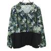 NEW BALANCE Floral Woven Jacket M black Windbreaker Women Used