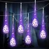 1PCS Halloween Hanging Spider Egg Sack Decoration with LED Lights Battery Powered for Haunted House Porch Yard Party Decor