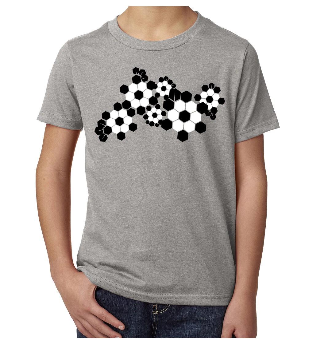 Floral Soccer Ball T-Shirts Kid s Sports T-Shirts, Youth Soccer Shirts L