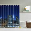 Flowers Lotus Leaf City Bathroom Shower Curtains Frabic Waterproof Polyester Bath Curtain With Hooks Bathroom Accessories