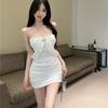 2026 New Hera Daughter Sexy Temperament Dating Tight One-word Shoulder Socialite Lace Spice Girl Hip Skirt Female Summer