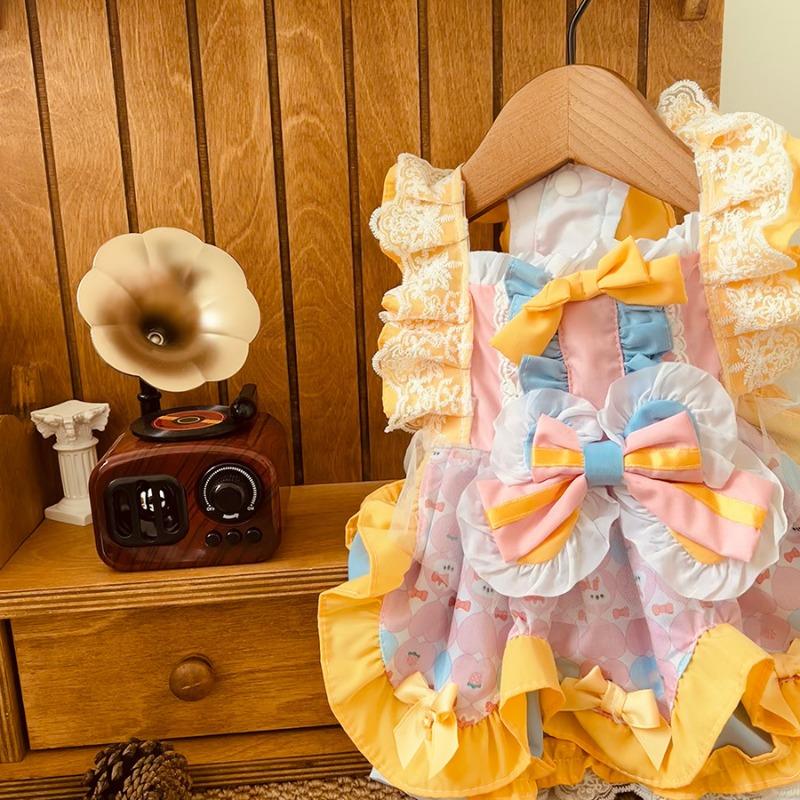 Pet Summer Lolita Spring Summer Pet Princess Bow Thin Cute Small Body Dog Summer Dress