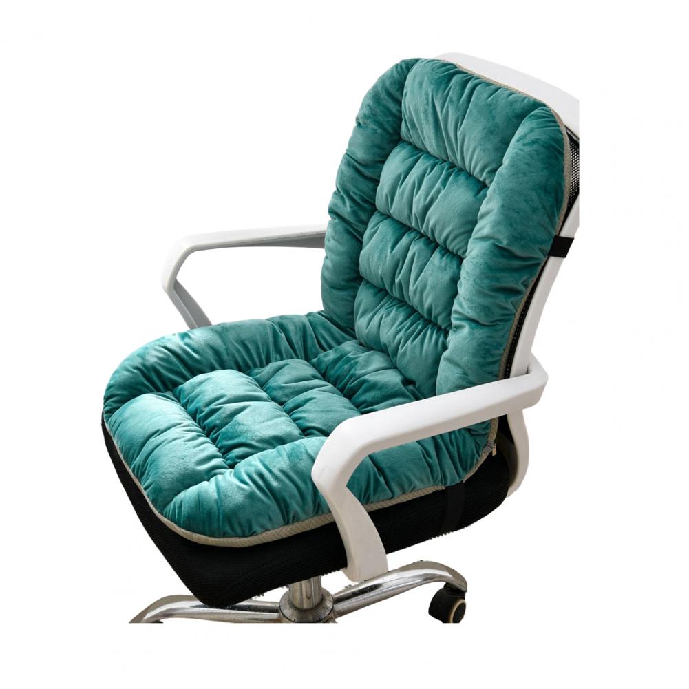 Washable Seat Cushion High-resilience Foam Seat Cushion Ergonomic Chair Seat Cushion with Backrest for Home Office for High 45cm темно-зеленого