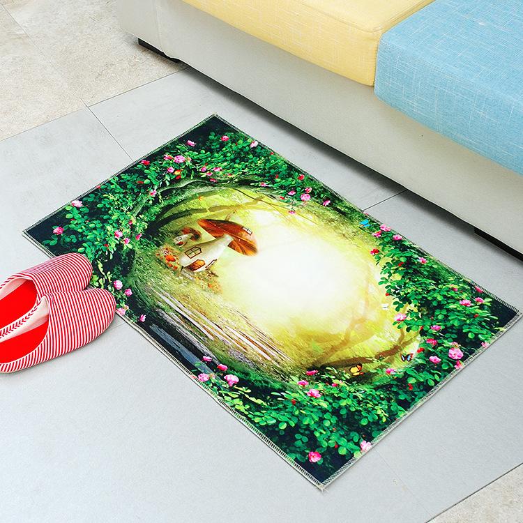 Home Cartoon Door Mat 3D Carpet 3D Print Carpet Home Bathroom Anti Slip Floor Mat Door Mat