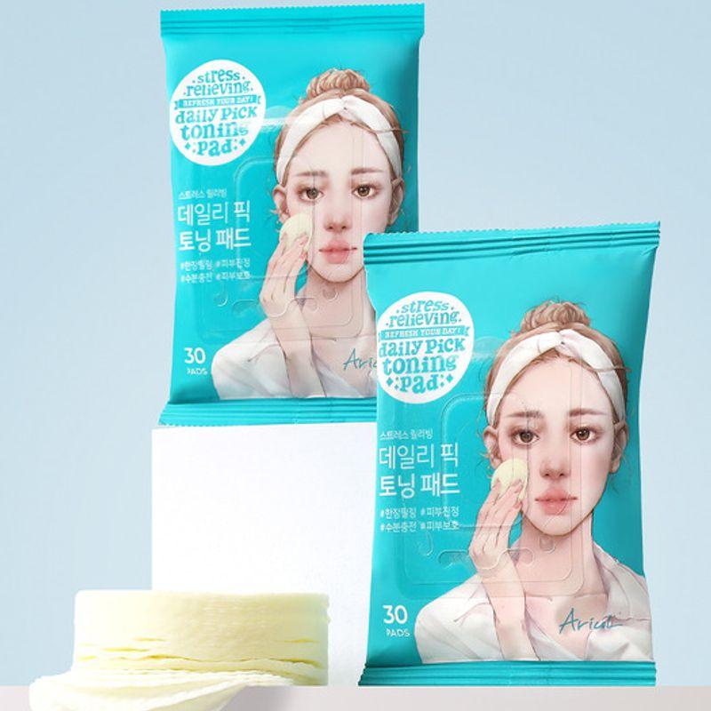 Ariul Stress Relieving Daily Pick Toning Pads, 30 Sheets (ARSR052)A Toning Pad 30 sheets
