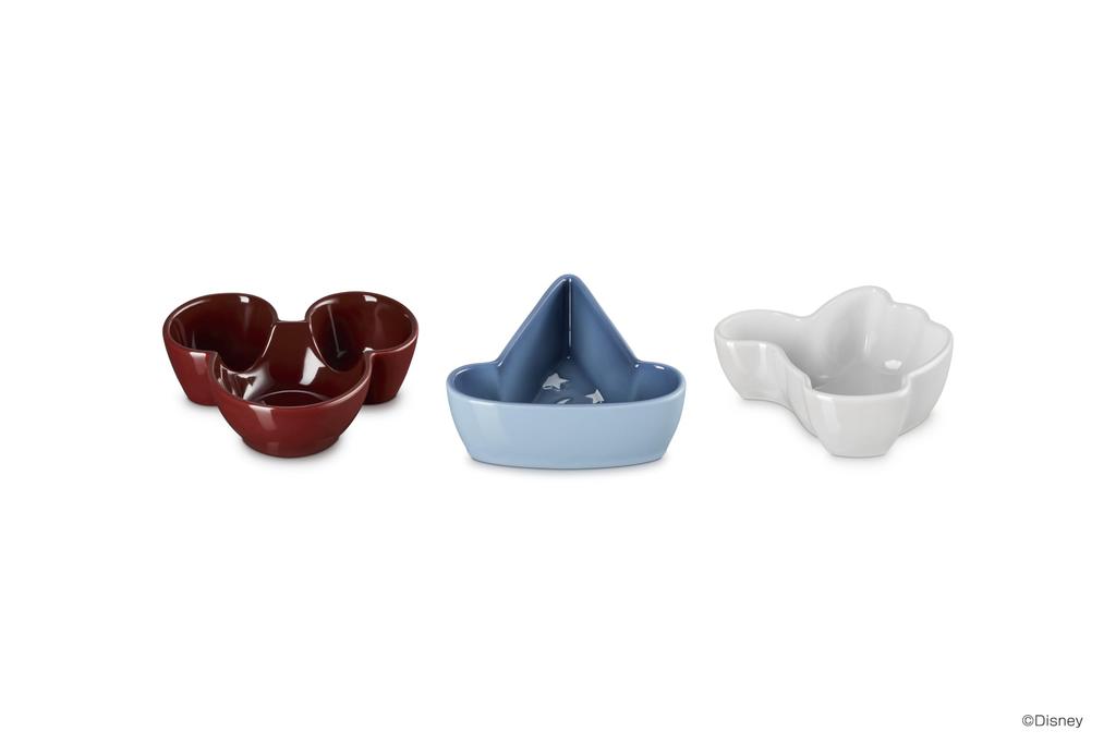 LE CREUSET Fantasia Mini Dish In White and and Oven Safe Japanese (3-Pack) Lustre, Chambray, Garnet, Microwave, Dishwasher, [Official Product]