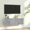 vidaXL TV Cabinet Concrete Gray 100x30x30 Cm Wood Composite