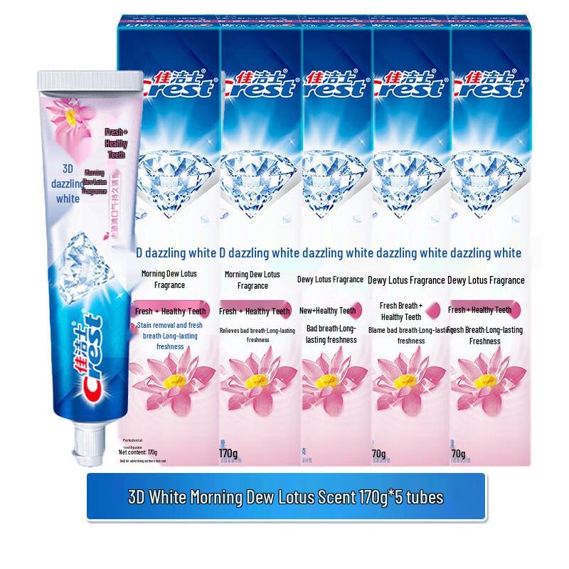 

Crest 3D White Morning Dew Lotus Toothpaste 5-Pack