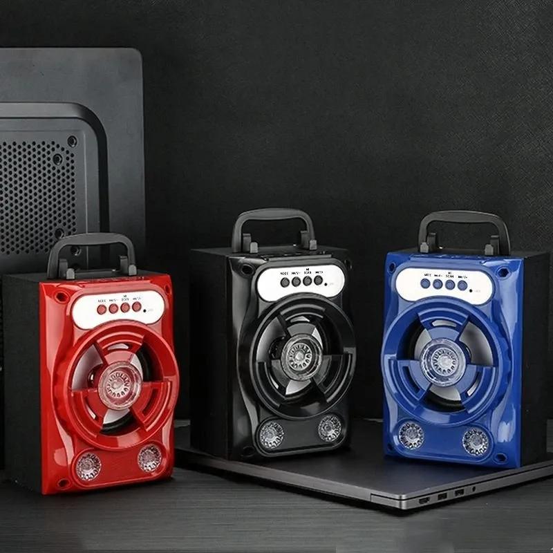 Square Dance Steel Cannon High Fidelity Wireless Bluetooth Caixa De Som Subwoofer Portable Supports Cards Insertion USB Speakers