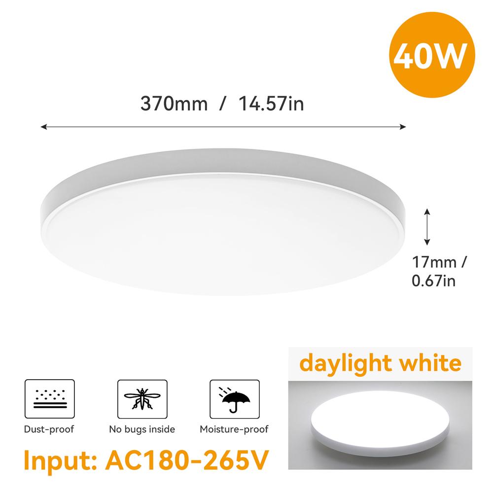 37 cm ultradünne LED-Deckenlampe, 3 Farben, LED-Leuchten, Raumdekor, Innendeckenleuchte für Küche, Schlafzimmer, Wohnzimmer, Badezimmer