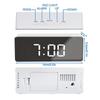 USB Power LED Digital Alarm Clock Thermometer Temperature Desk Clock Mirror Night Light Snooze Clock for Bedroom Office
