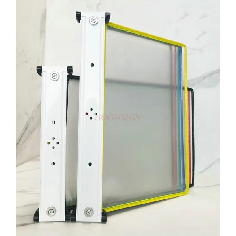 A4 Wall mounted Display Folder, Strong Magnetic Adsorption Wall mounted Page flipping Data Folder, Wall mounted Folder