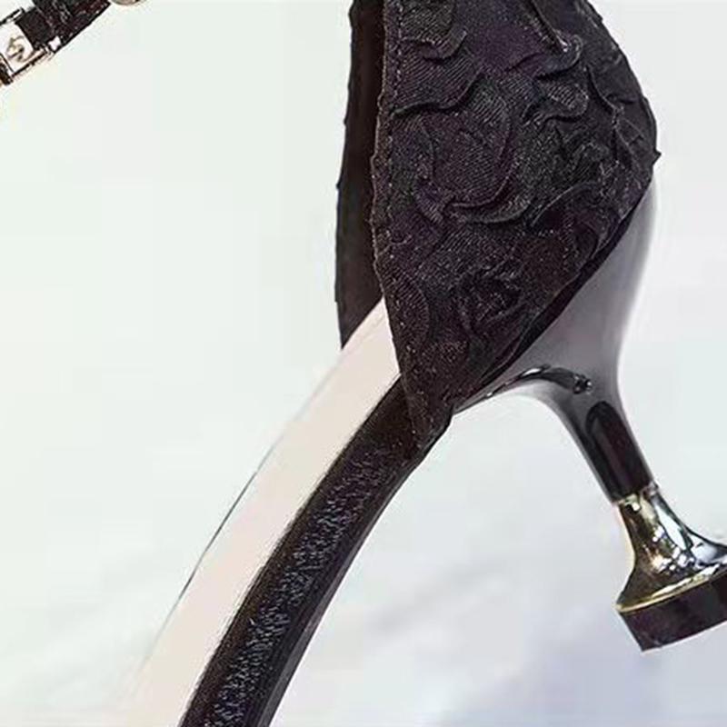 Mid Heel Buckle Strap Female Fashion Sandals Women Shoes Summer High Heels Female Fine Heel 5cm