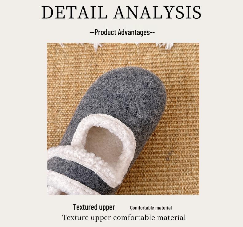 Comfortable Women's Furry Mary Jane Shoes for Autumn/Winter - Versatile, Solid Color, Cotton-Enhanced, Ideal for Home, Outdoor, and Commuting.