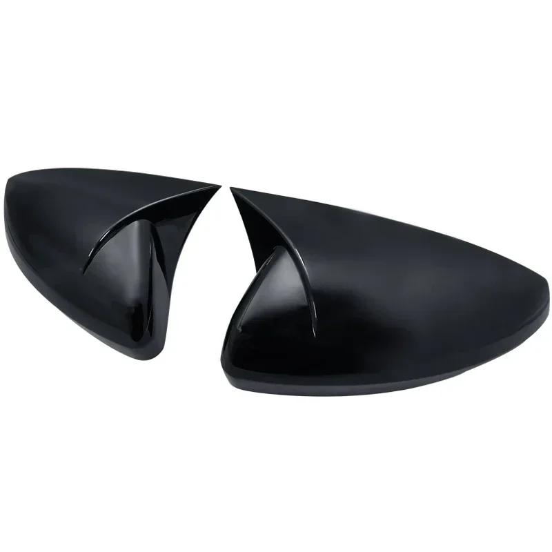 2 Pcs For Volkswagen VW Polo MK5 6R 6C 2009-2017 ABS Side Rearview Wing Mirror Cover Caps Shell Trim OX Horn Style Exterior