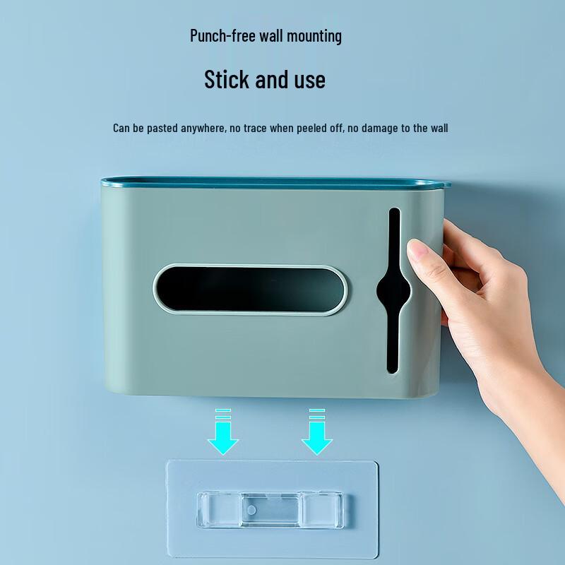 Wall-Mounted Punch-Free Trash Bag Dispenser